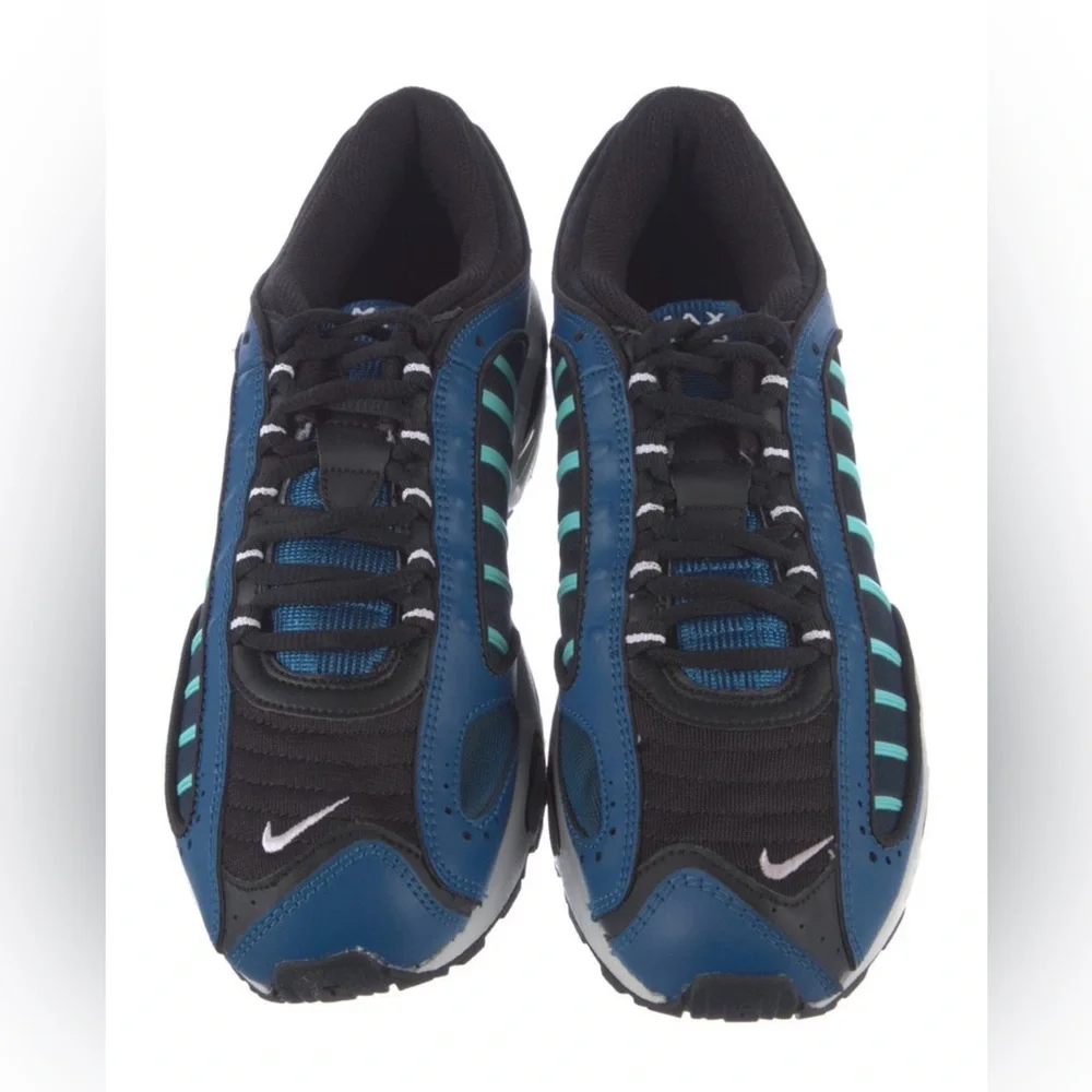 NEW Nike 8 MENS- EUR 41 - 9.5 women AIR MAX TAILWIND IV Blue and Black Sneakers - Picture 2 of 8